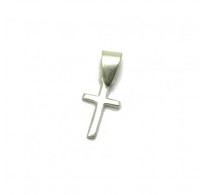 PE001210 Sterling silver pendant charm solid 925 Small Cross  EMPRESS